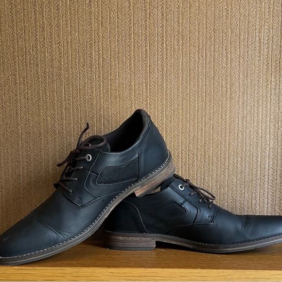 Zara Black Leather Dress/Casual Lace Up Shoes​​​​​​​​​​​​​​ - Picture 2 of 8